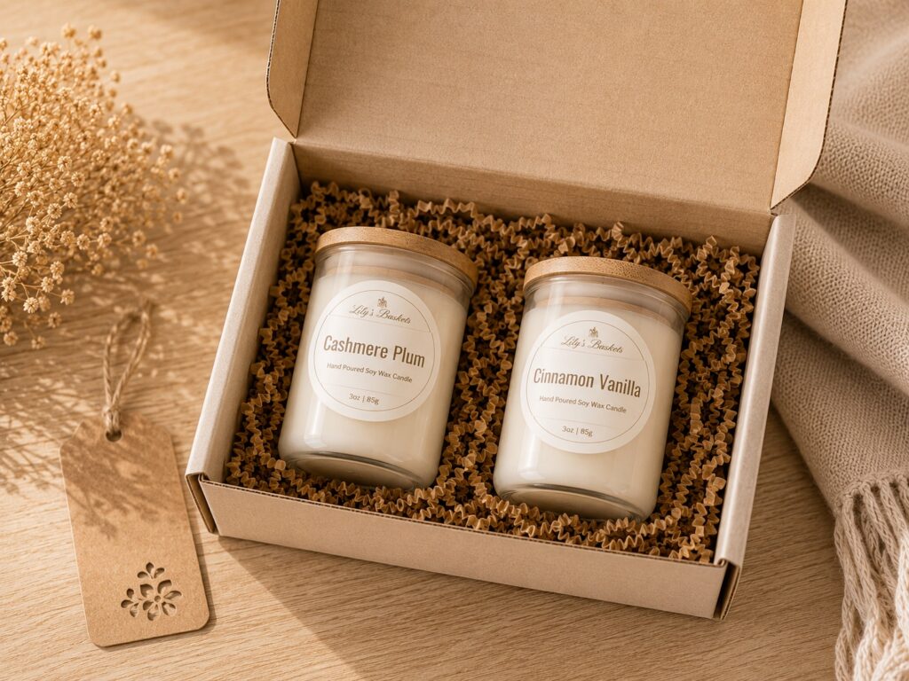 Handmade Soy Candle Gift Set: Relaxation Spa Box