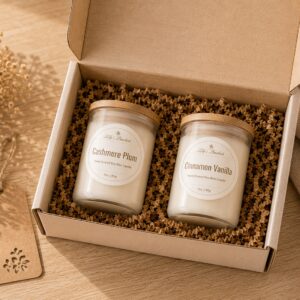 Handmade Soy Candle Gift Set: Relaxation Spa Box